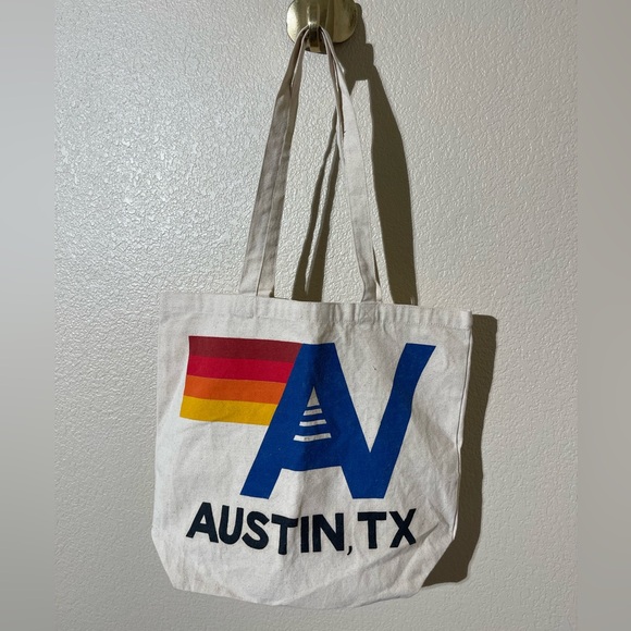Aviator Nation Cream Tote with Graphic Design - Picture 1 of 6